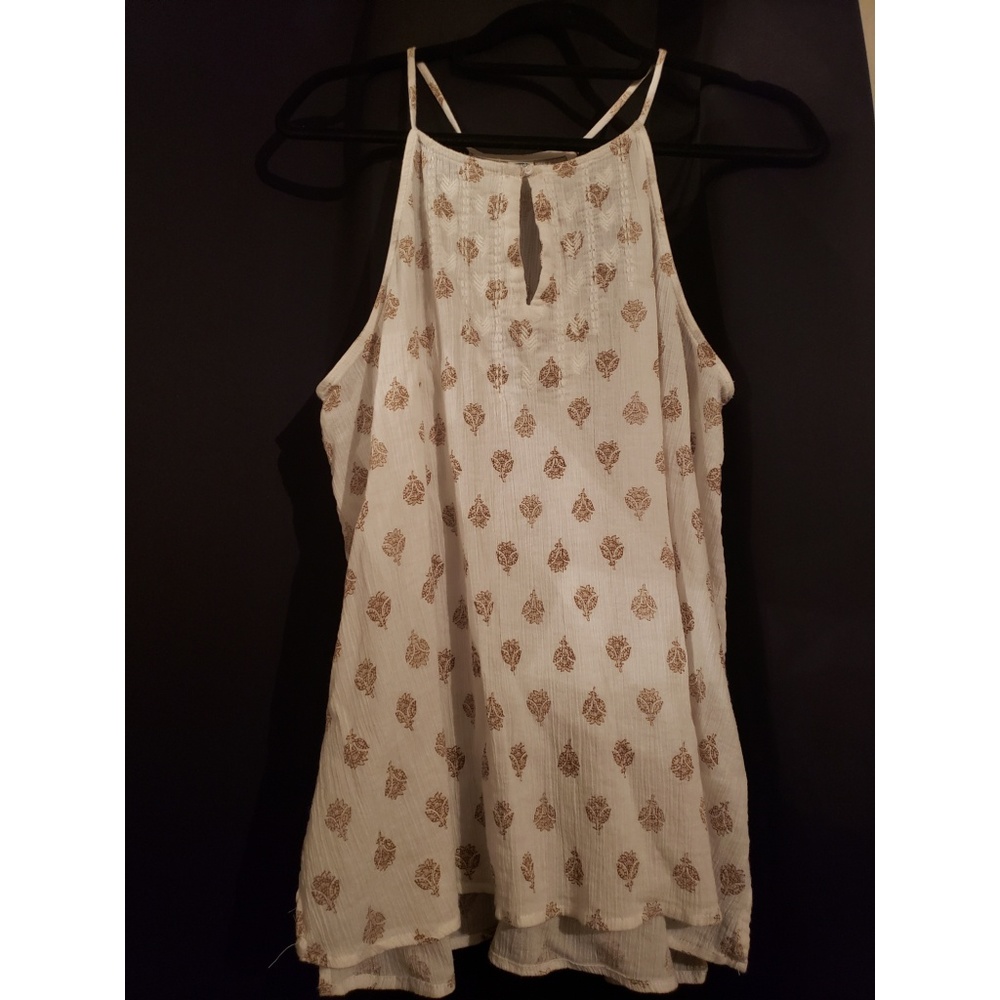White Boho Tank Top